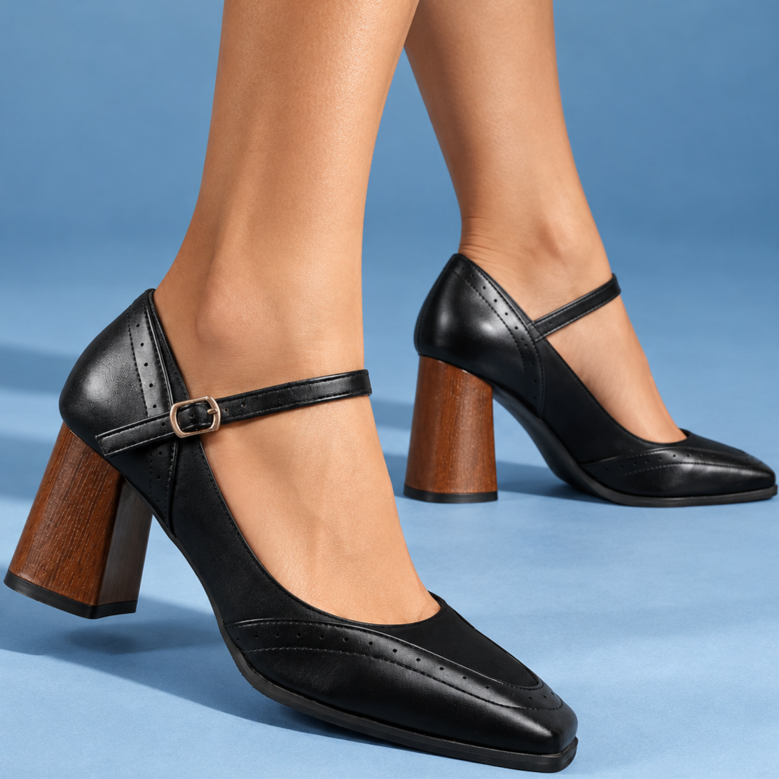 Inna | Leather Block Heels