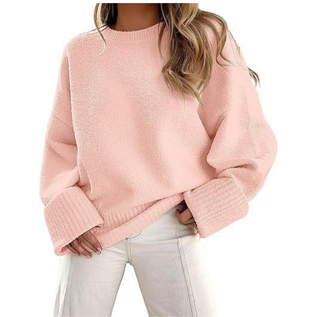 HALEY™ - Cozy Oversized Fuzzy Knit Pullover Sweater
