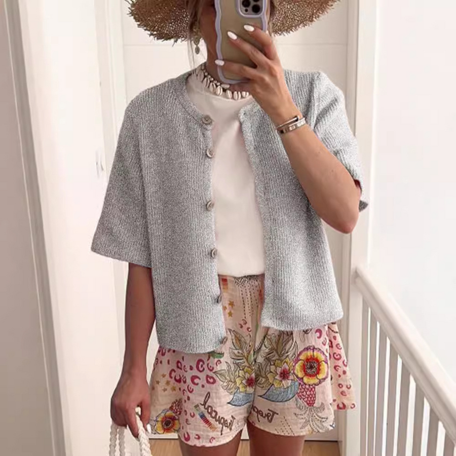ALMA™ – Casual Summer Lightweight Short Sleeve Cardigan