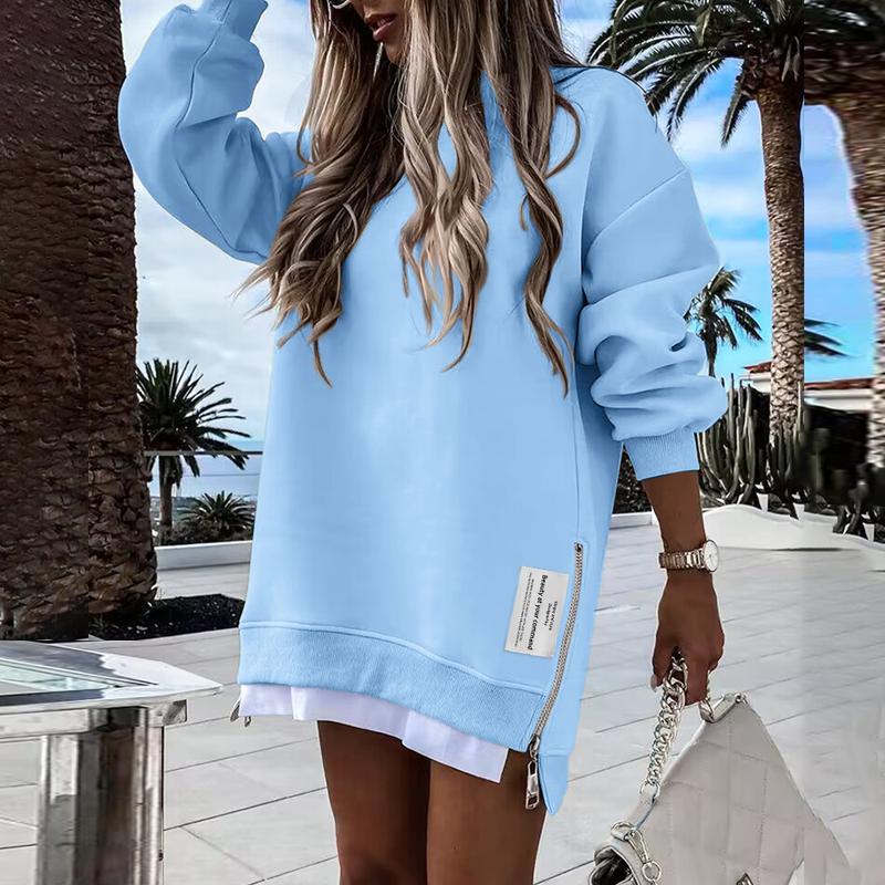 RODNEY™ - Cozy Long Sleeve Pullover Side Zipper Sweatshirt