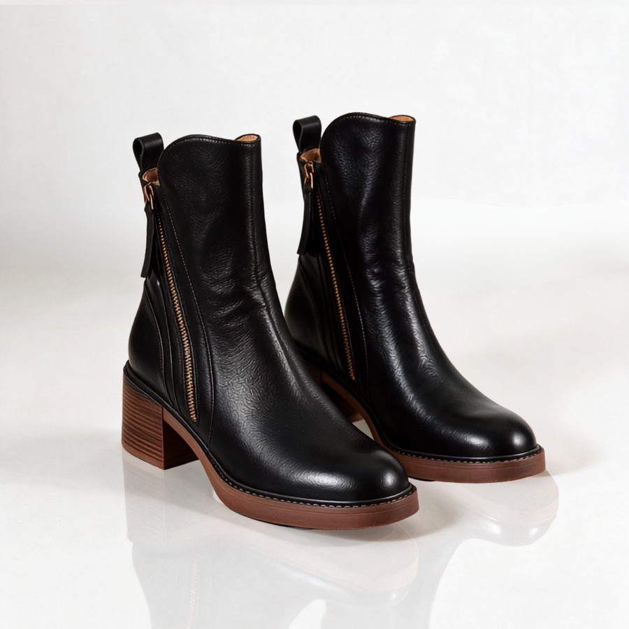Calivia | Leather Ankle Boots