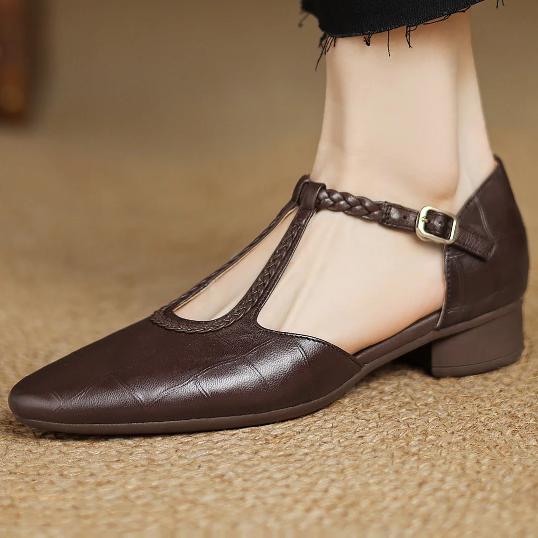 Krista | Leather Mary Janes