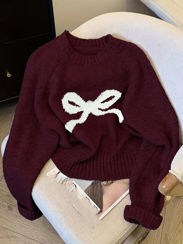 CORA™ - Elegant Bow Knit Sweater for Autumn & Winter Autumn
