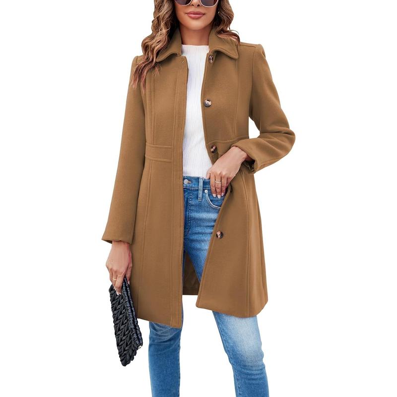 VIVIAN™ - Elegant Long Sleeve Single-Breasted Overcoat for Office Wear