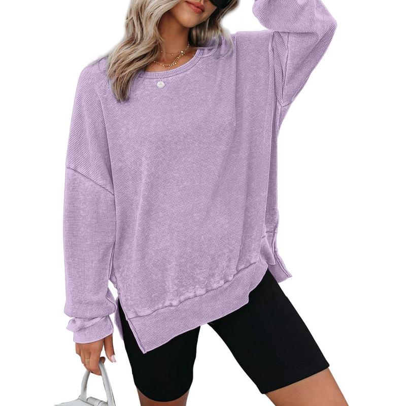 THALIENE™ - Casual Oversized Crewneck Long Sleeve Sweatshirt
