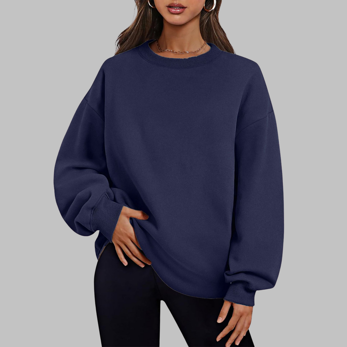 MEDGI™ - Casual Oversized Crewneck Long Sleeve Sweater