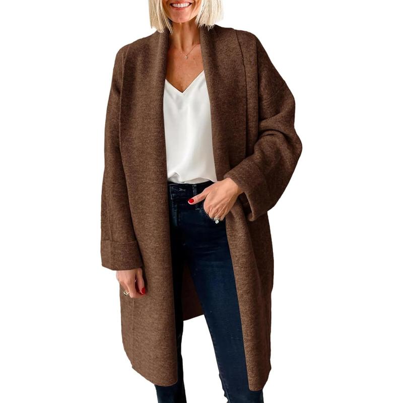 OLIVIENE™ - Comfy Chunky Open Front Oversized Long Cardigan