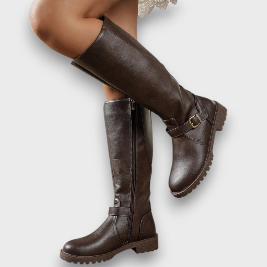 Elsira | Low-heel riding-style boots