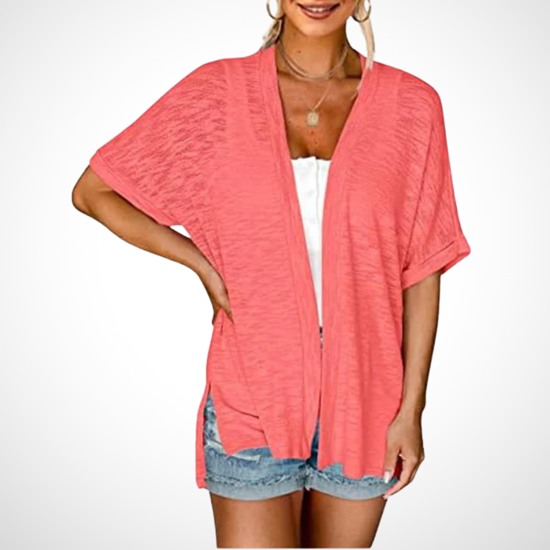 APPOLLINE™ - Stylish Flowy Short Sleeve Cardigan