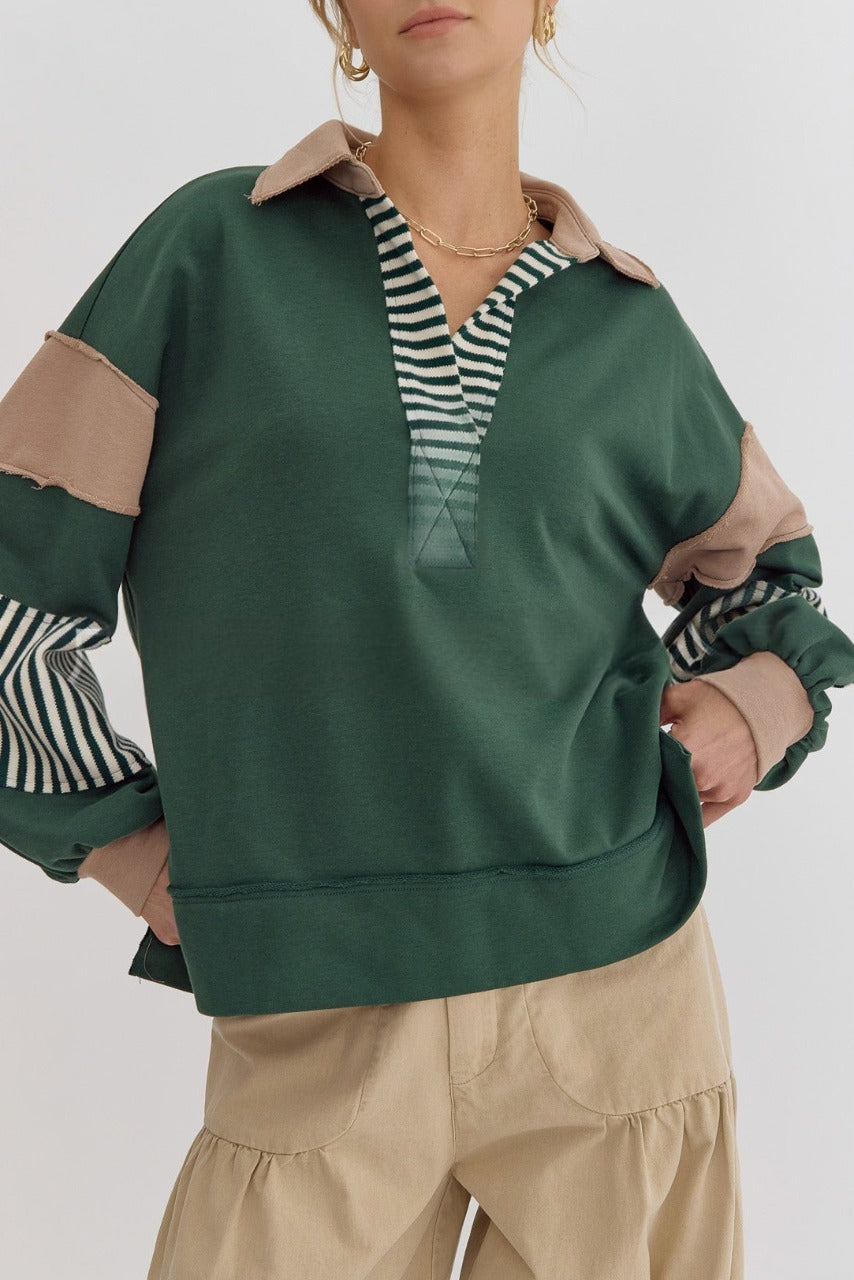 WAMAL™ - Casual Oversized V-Neck Long Sleeve Sweatshirt