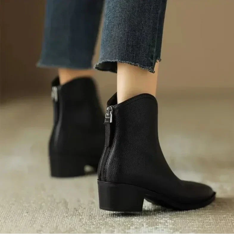 Adeline | Leather Orthopedic Ankle Boots