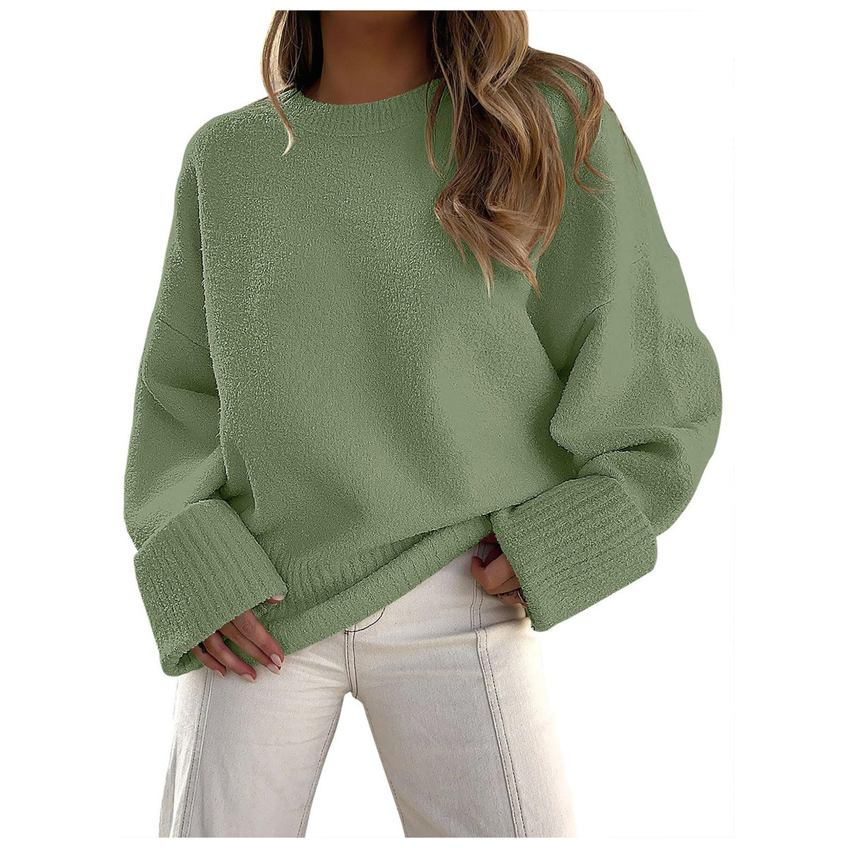 HALEY™ - Cozy Oversized Fuzzy Knit Pullover Sweater