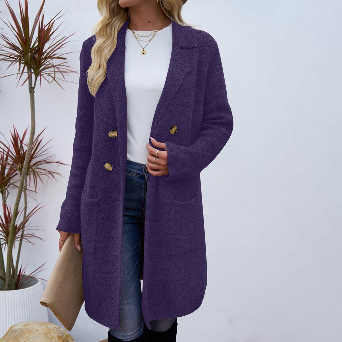 ZAHEKA™ - Casual Long Sleeve Mid Length Coat