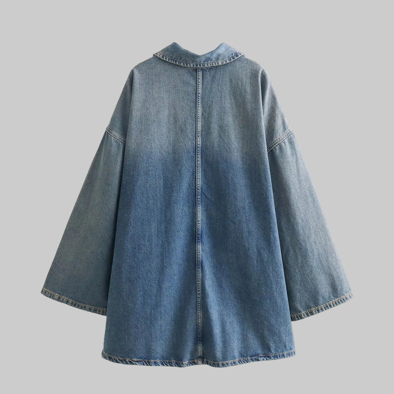 TWALYA™ - Vintage Half Zip Collared Long Sleeve Top