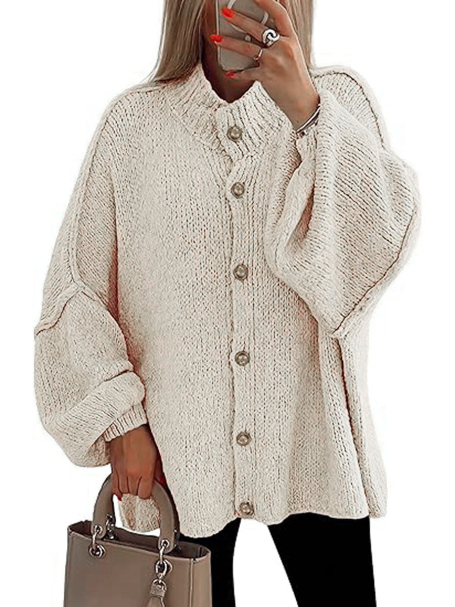 NOFIA™ - Cozy Button Down Long Sleeve Chunky Jacket