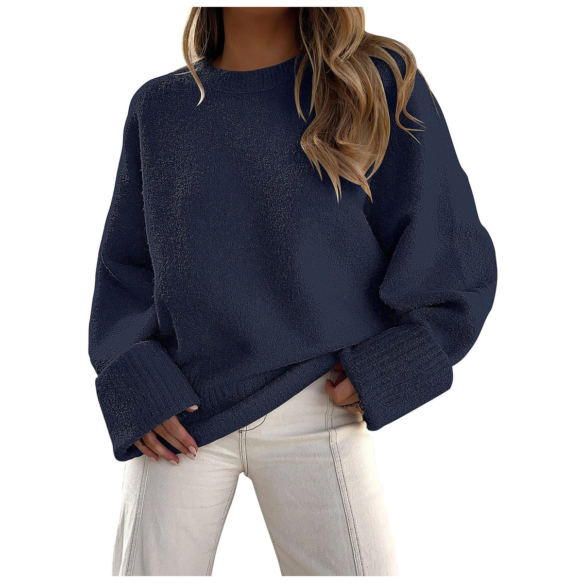 HALEY™ - Cozy Oversized Fuzzy Knit Pullover Sweater