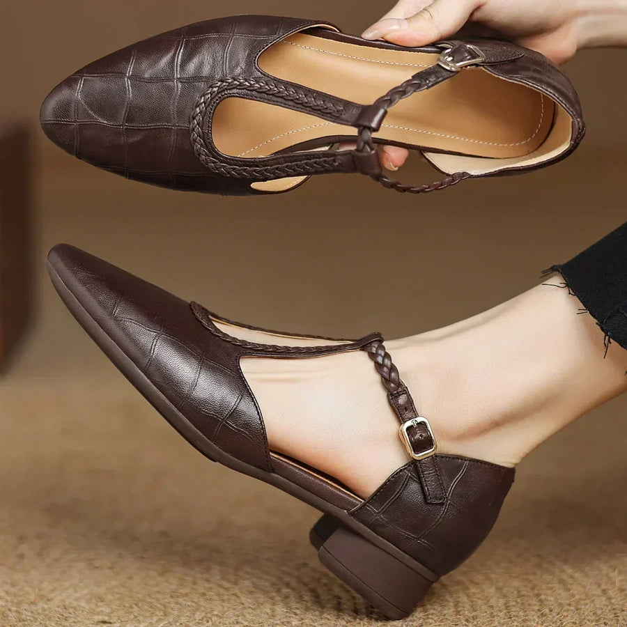 Krista | Leather Mary Janes