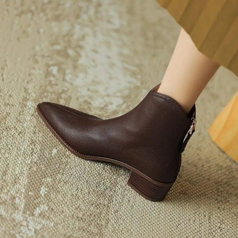Adeline | Leather Orthopedic Ankle Boots