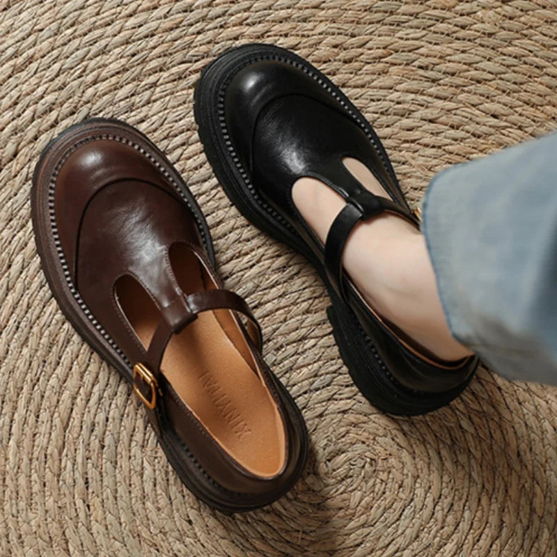 Betty | Leather Orthopedic T-Bar Mary Janes