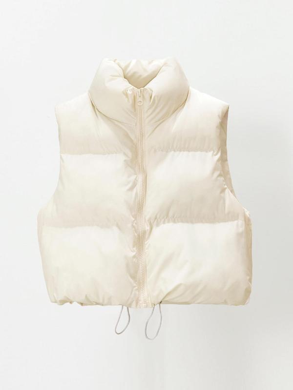 ZARA™ - Casual Stand Collar Cropped Zip Coat for Cold Weather