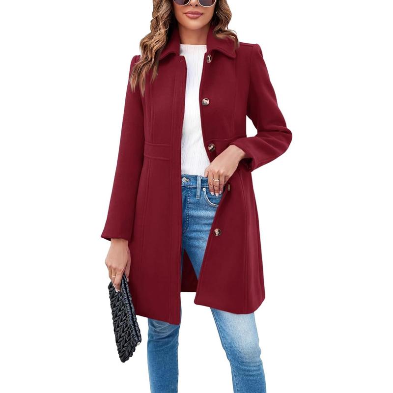 VIVIAN™ - Elegant Long Sleeve Single-Breasted Overcoat for Office Wear