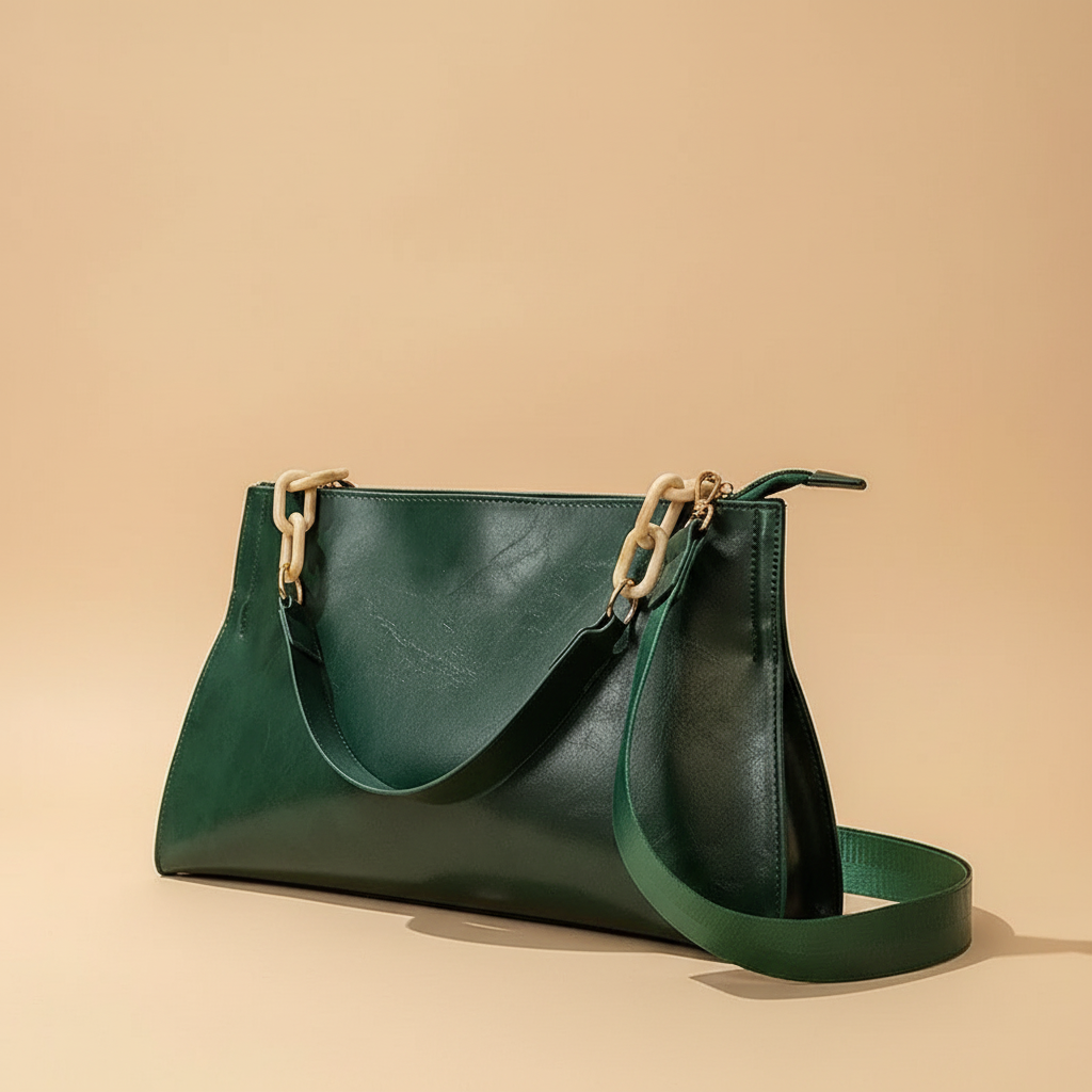 Chic Soft Leather Shoulder Bag - Spacious Fashion Handbag